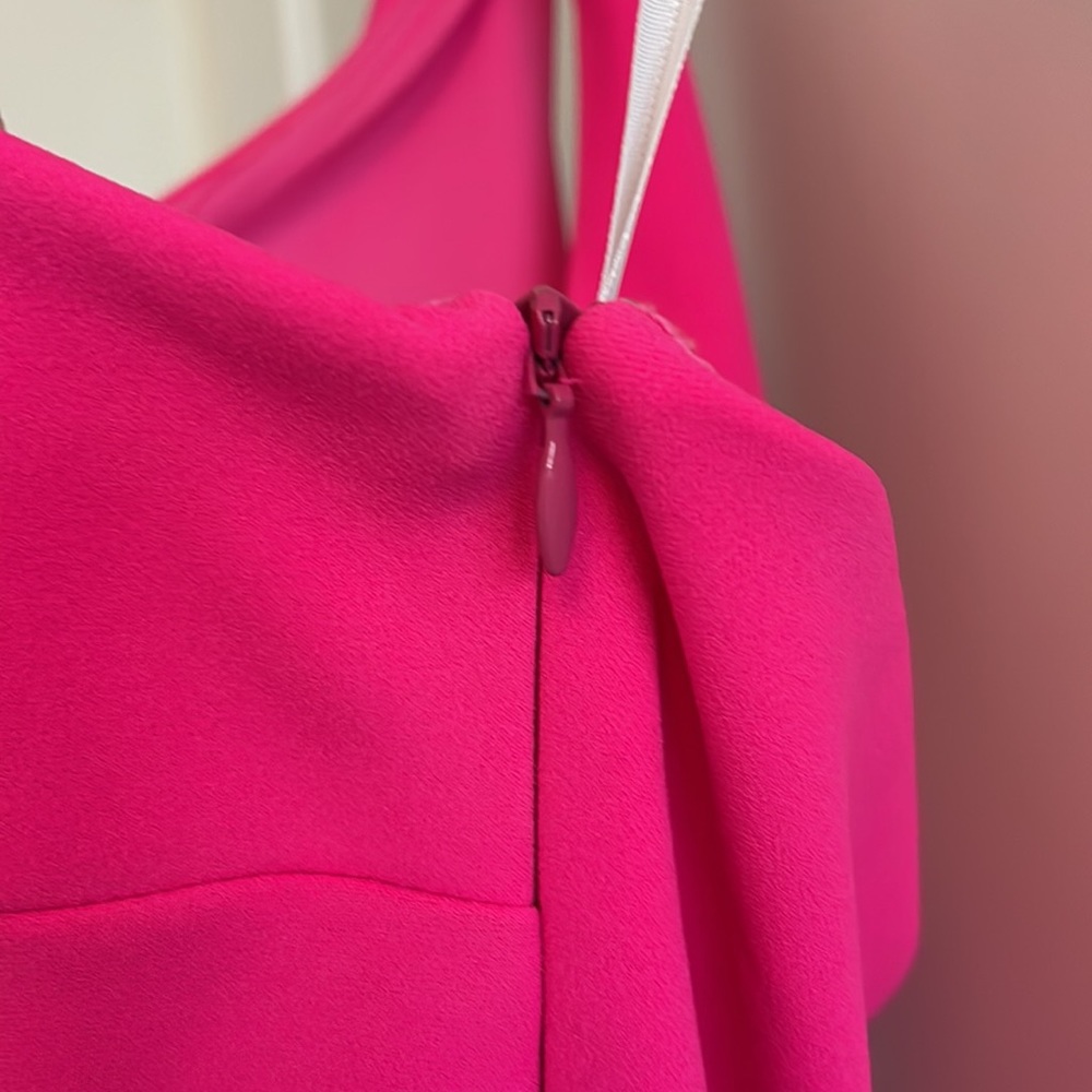 Aqua One-Shoulder Midi Dress Pink Size 0 - Picture 9 of 9